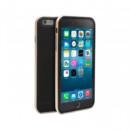 Lumiere L.A. Casee L60436 iPhone 6 Plus 5.5 in Metallic Bezel Protective Case (Black/Gold)