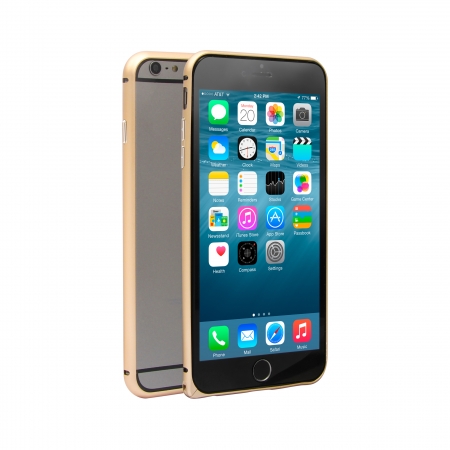 Lumiere L.A. Casee L60441 iPhone 6 4.7 in Aluminum Bezel Metal Bumper (Gold)