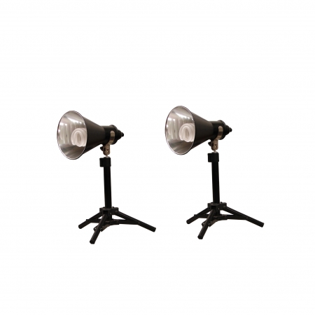 Lumiere L.A. L60371 2x 200W 5500K Adjustable Tabletop Photo Studio Light with Aluminum Reflector 